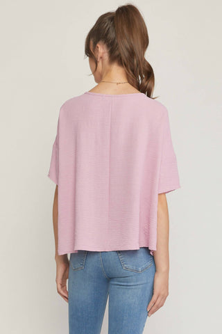 Entro - Round Neck Babydoll Top