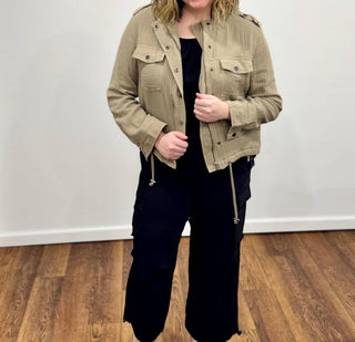 Elan - Gauze Snap Front Jacket