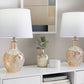 Gloria Round 20" Contemporary Glass Accent Lamp - Set of 2