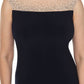 Joseph Ribkoff - Embellished Mesh Yoke Evening Dress