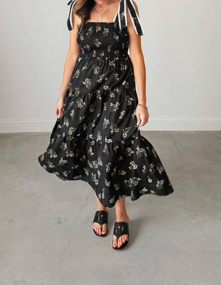 Entro - Floral Tiered Midi Dress