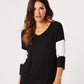 French Kyss - V-neck Long Sleeve Top