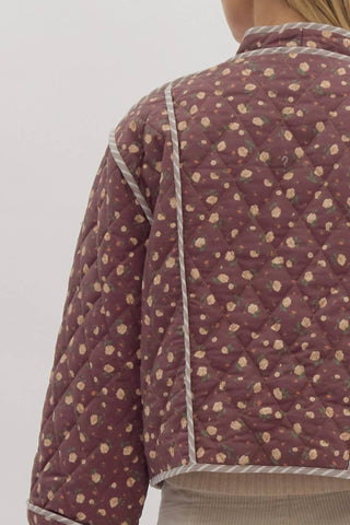 Entro - This Means Everything Floral Quilted Jacket