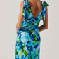 Astr - Allexina Satin Cowl Neck Midi Dress