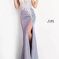 Jovani - Embroidered Bodice Fitted Prom Dress