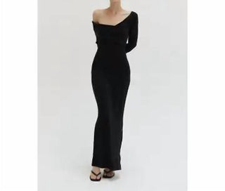 Crescent - Arianna One Shoulder Bodycon Maxi Dress