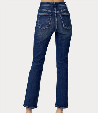 Risen - Women's Mandie Curvy Mid Rise Ankle Straight Slim Jeans