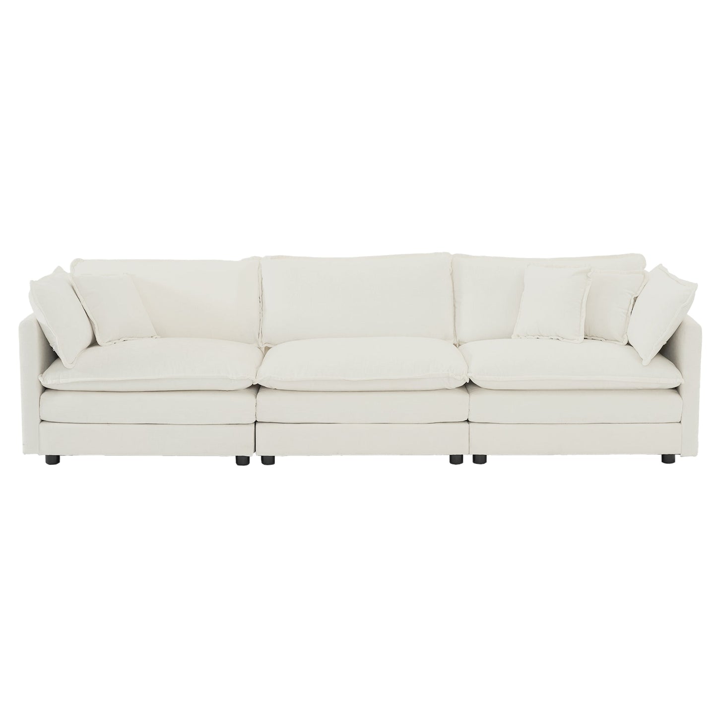 Sofa Set of 2 Chenille Couch, 2+3 Seater Sofa Set Deep Seat Sofa