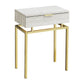 Spacious Table Top Accent Side Table with Storage Drawer