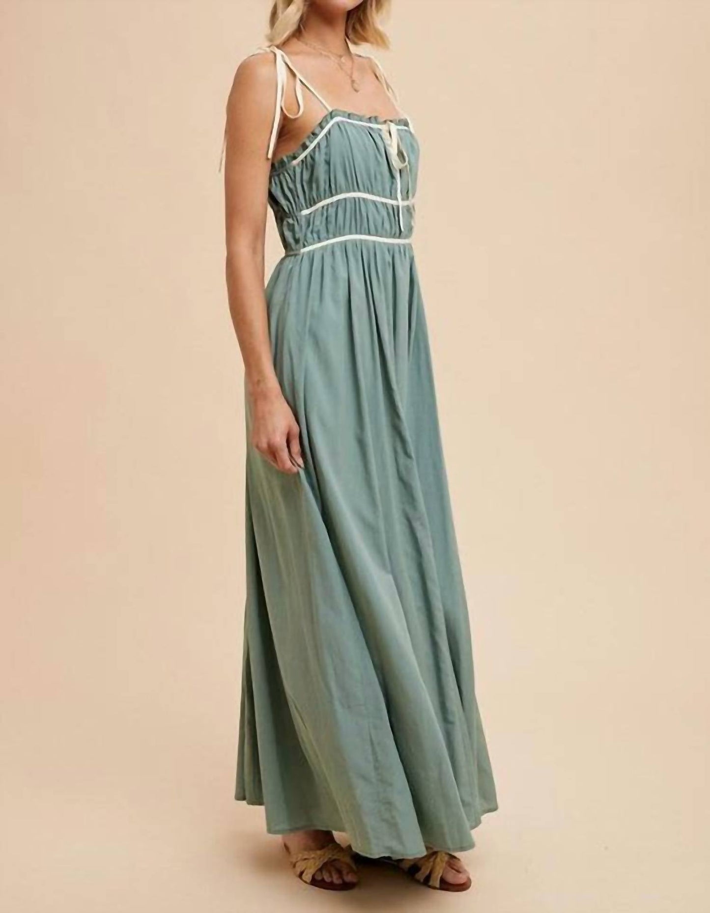 In-Loom - Vivian Contrast Trim Maxi Dress