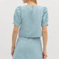 Entro - Textured Cuff Banded Top