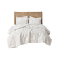 Full/Queen Embroidered Medallion Faux Fur Ultra Plush Comforter Mini Set