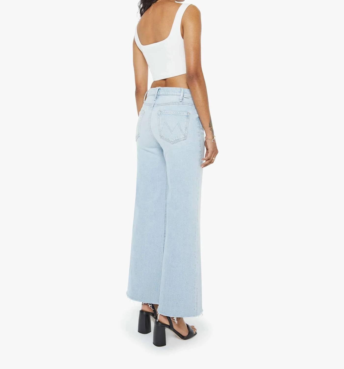 Mother - Lil Hustler Roller Fray Wide Leg Jeans