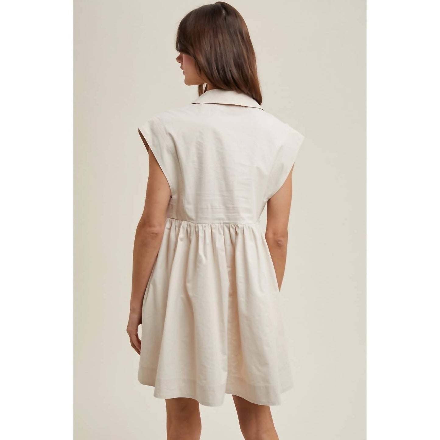 Wishlist - Stay When It's Tough Collared Sleeveless Mini Dress