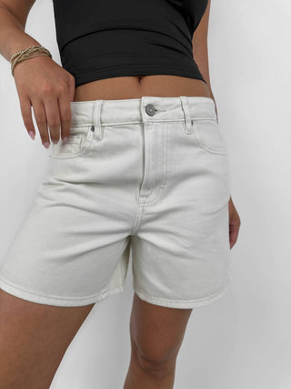 Hidden - Mid Rise Straight Leg Denim Shorts