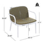 Luna Outdoor Patio 3 Pieces Chat Set