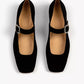 Penelope Chilvers - Low Mary Jane Diamante Velvet Shoe