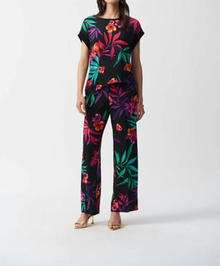 Joseph Ribkoff - Tropical Print Boxy Top