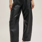 Bluivy - Vegan Leather Barrel Pants