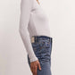 Z Supply - ADEN V-NECK RIB LONG SLEEVE TOP