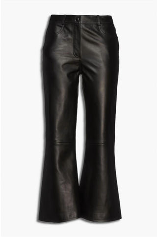 Boutique Moschino - Leather Kick-Flare Pants