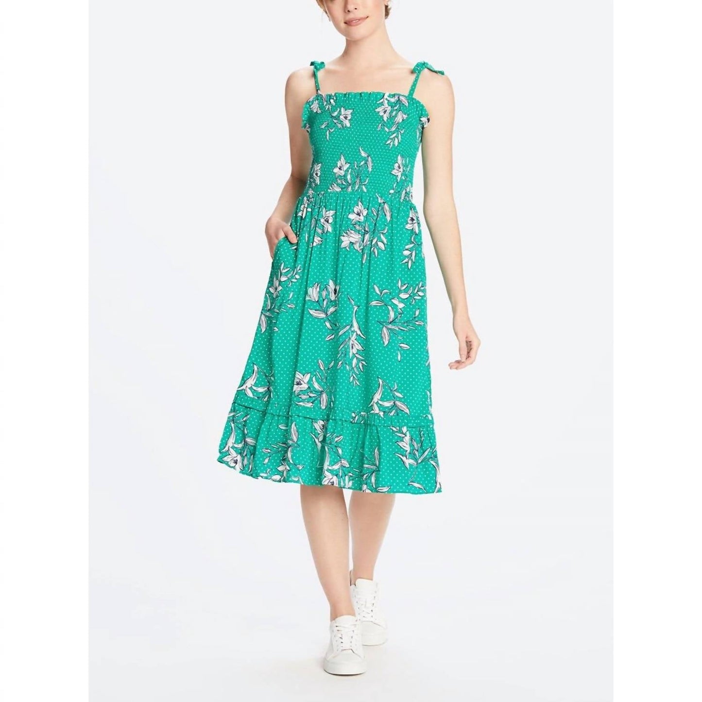 Draper James - Floral Dots Smocked Dress
