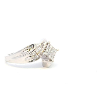 Aamiaa - 0.50 Carat Natural Diamond Princess And Baguette Cut Cluster Ring