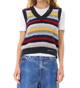 Ganni - Logo Wool Mix Vest