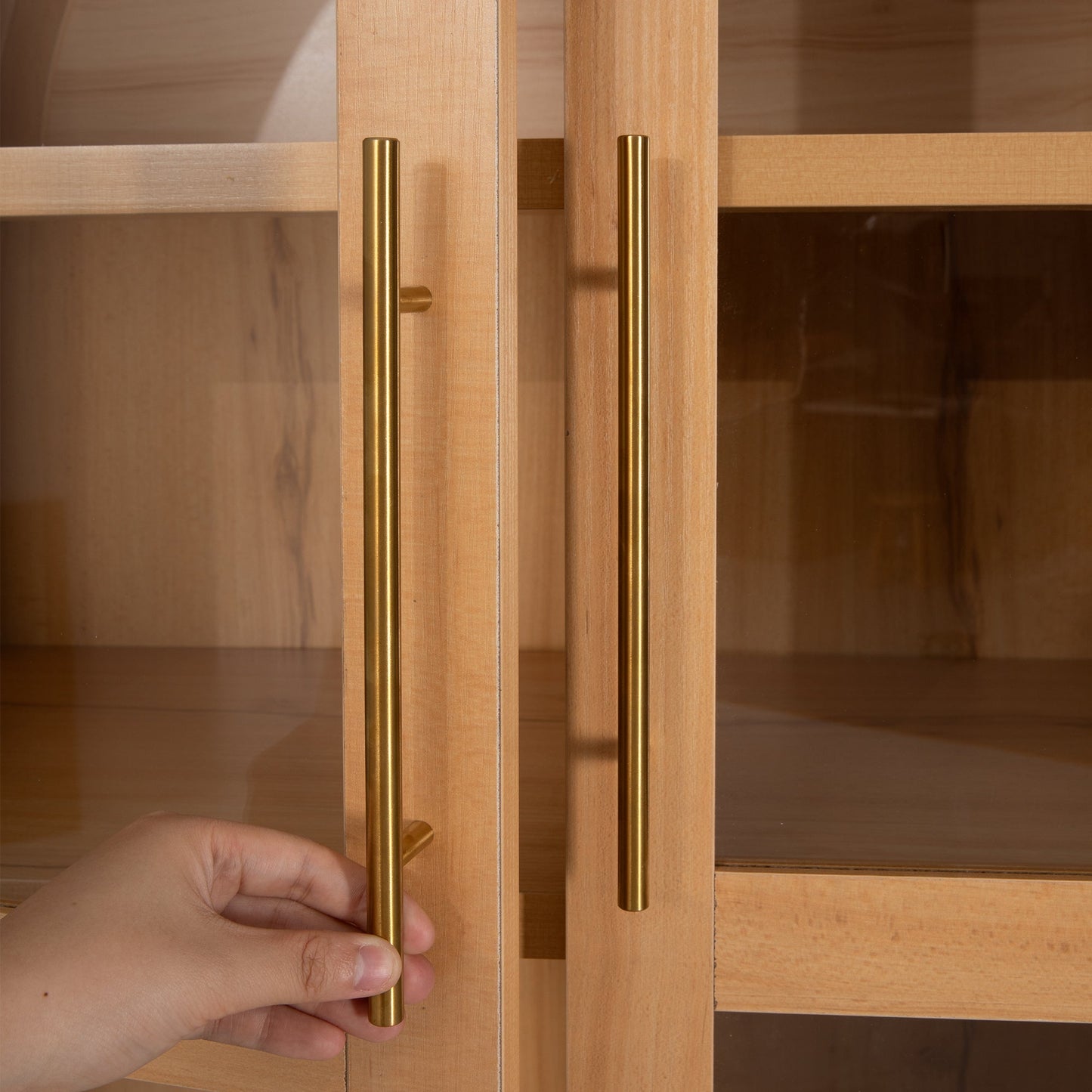 K&K 71' Tall Arched Kitchen Pantry Cabinet with Adjustable Shelves