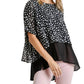 Umgee - Dalmatian Layered Cuff Sleeve Top