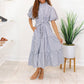 &Merci - Striped Ruffled Button Down Midi Dress