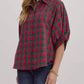 Entro - Making Memories Plaid Blouse