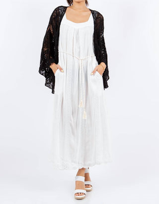 Paparazzi - Crepe Eyelet And Tonal Tank Dress