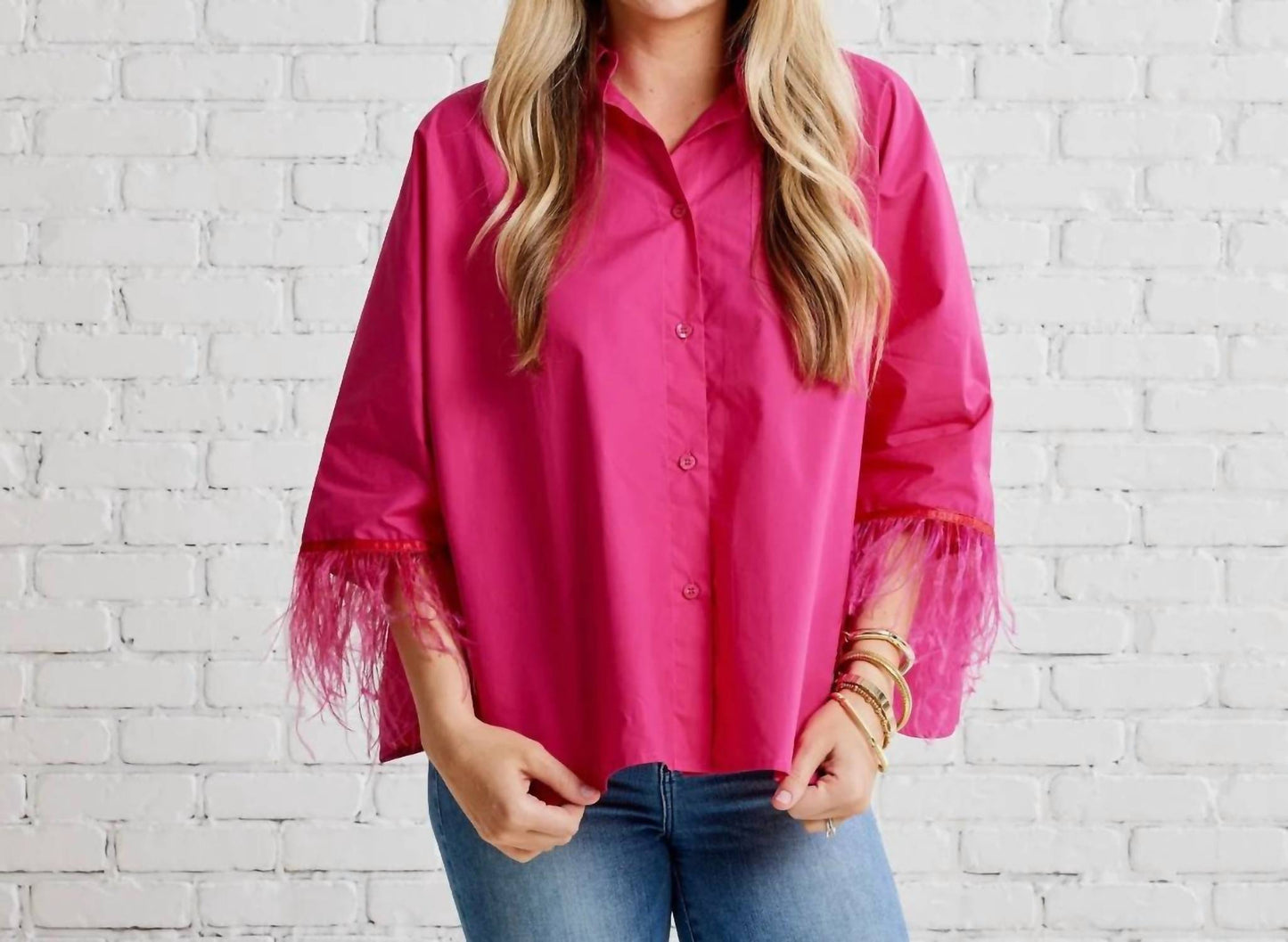 Caryn Lawn - Abby Swing Top With Feathers