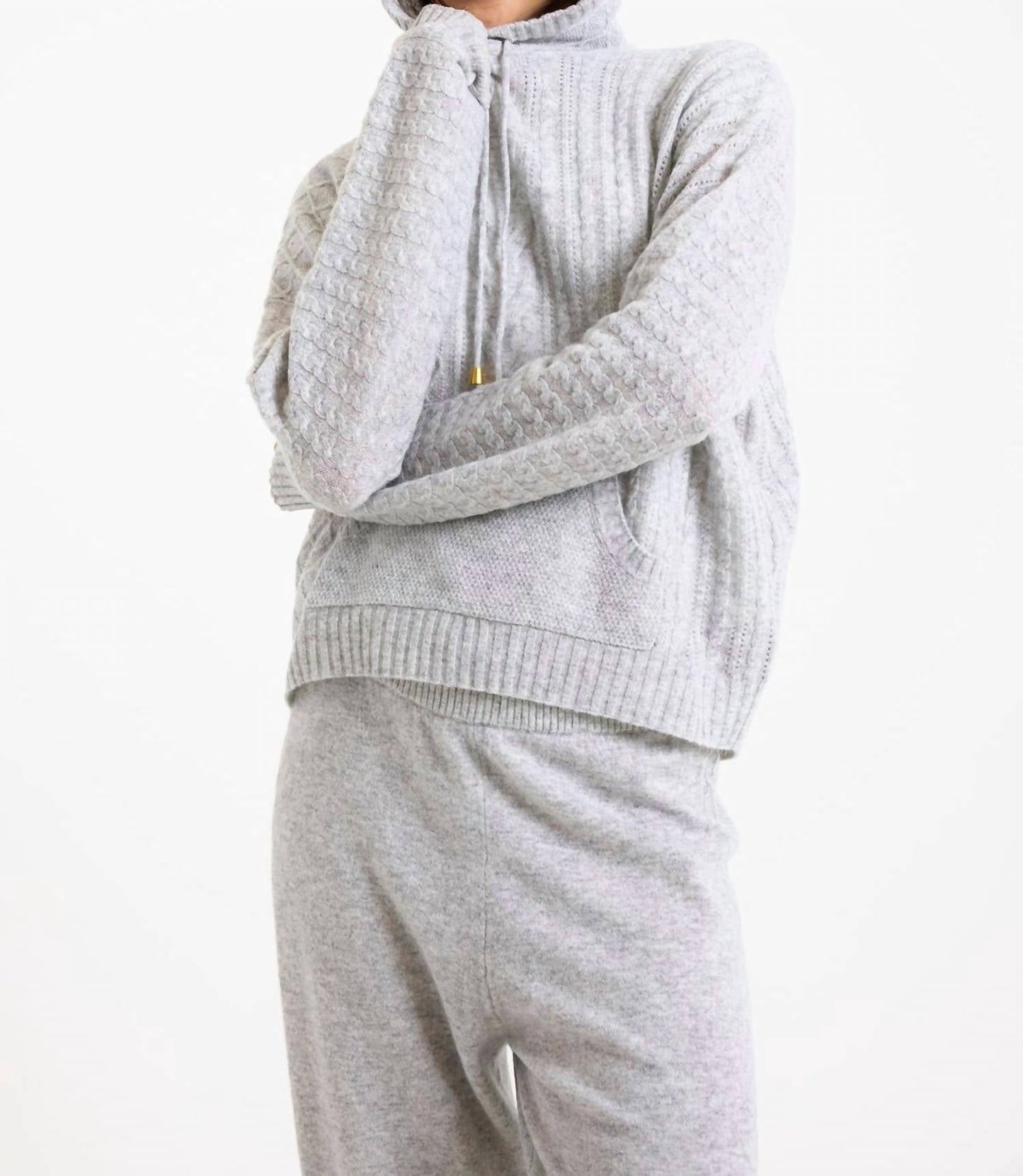 Brodie Cashmere - Luxe Cable Hoodie