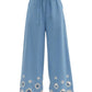 Entro - Embroidered Hem Pants