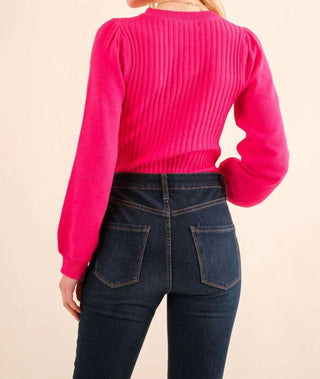 And The Why - Cable Knit Button Down Sweater Bodysuit