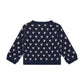 Bonton - Kid's Hearts Double Jacquard Knit Cardigan