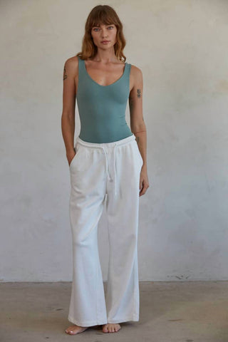 By Together - Women's Double Layered Seamless V Neck Sleeveless Bodysuit