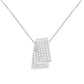 14KT White Gold Diamond Box Pendant Necklace (1 cttw, H-I Color, SI2-I1 Clarity)