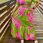A.Peach - Notched Flared V-neck Maxi Dress