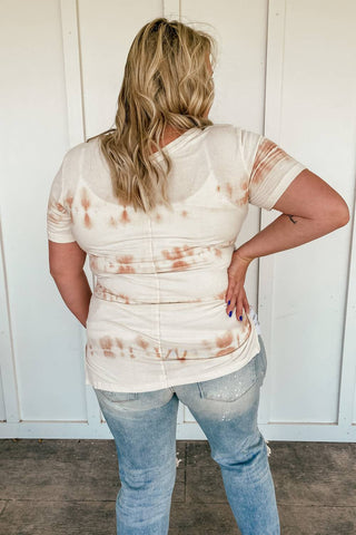 Pol - Sierra Striped Tie Dye Tee - Plus