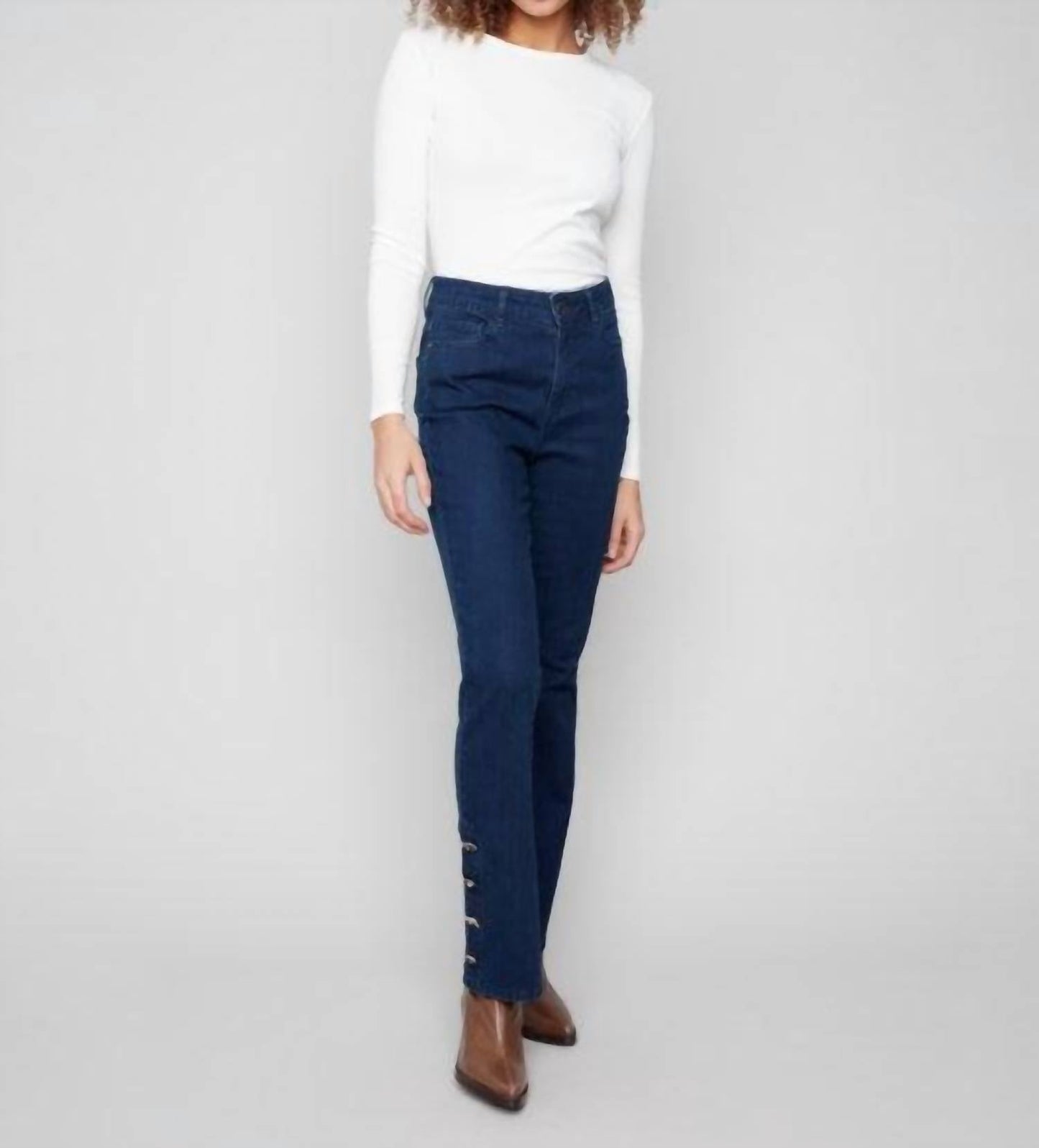 Charlie B - Bootcut Jeans With Gem Buttons