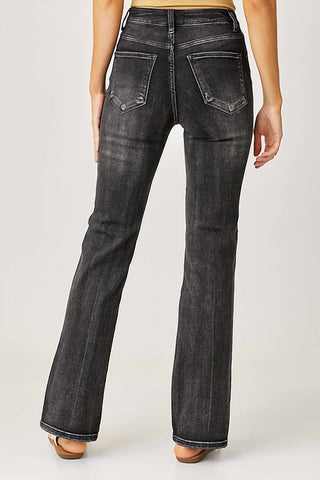 Risen - High Rise Straight Jean With Side Slit