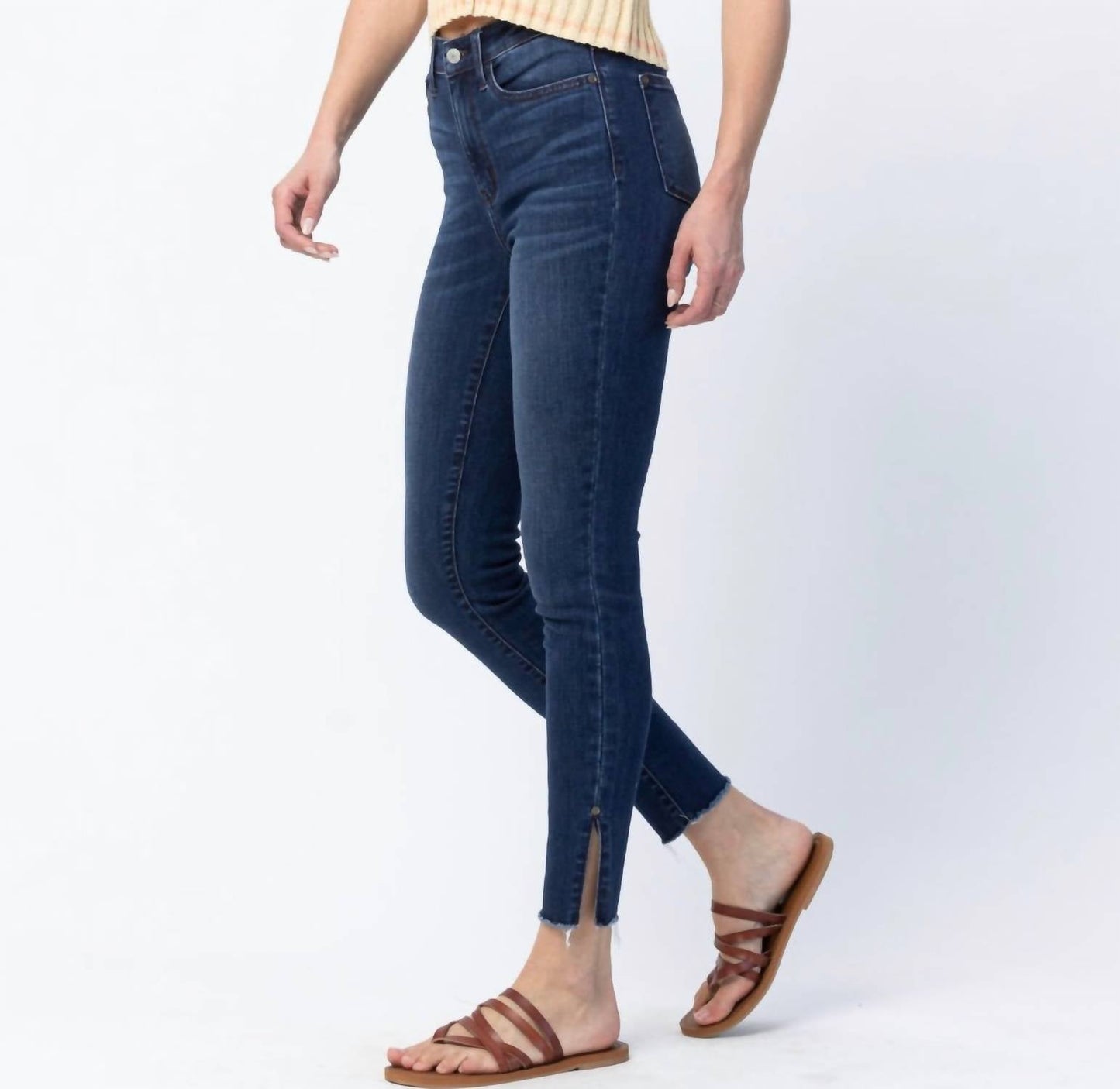 Judy Blue - High Waist Side Slit Skinny Jeans