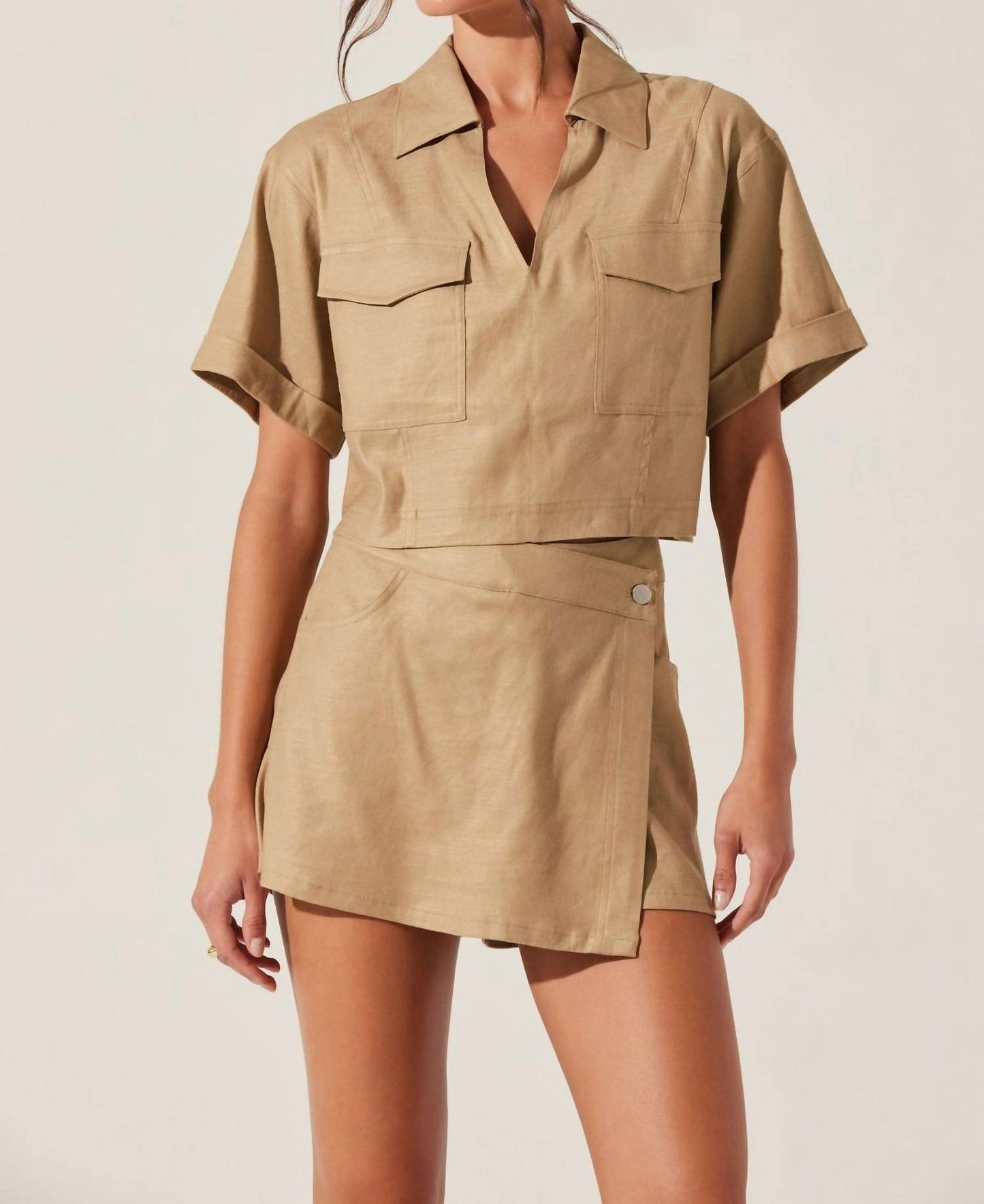 Astr - Collar Top With Pockets