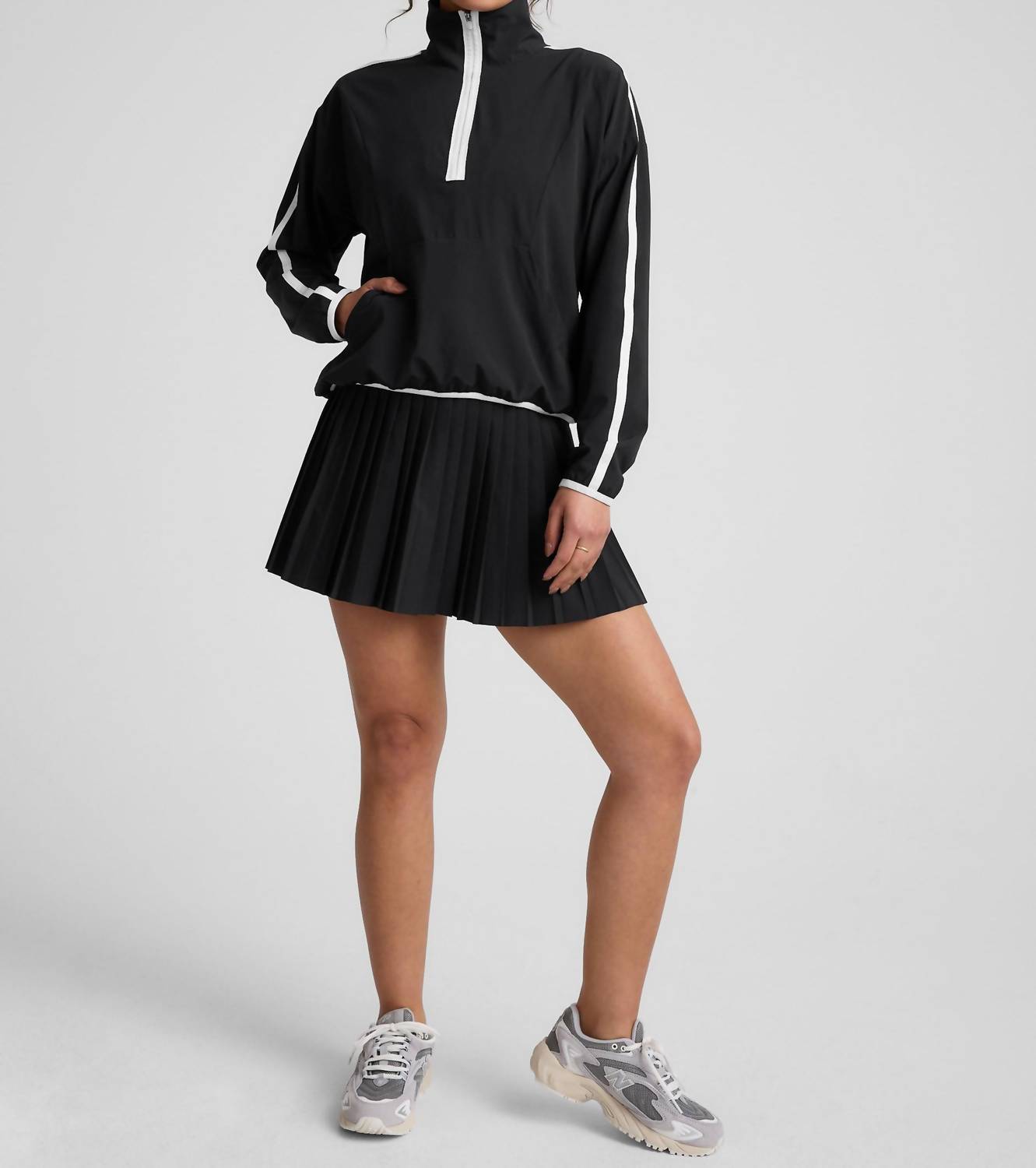 Beyond Yoga - Course Contrast Half Zip Pullover Jacket