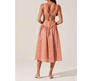 Astr - Thierry Linen Midi Dress