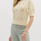 Entro - Diamond Pattern Pointelle Sweater