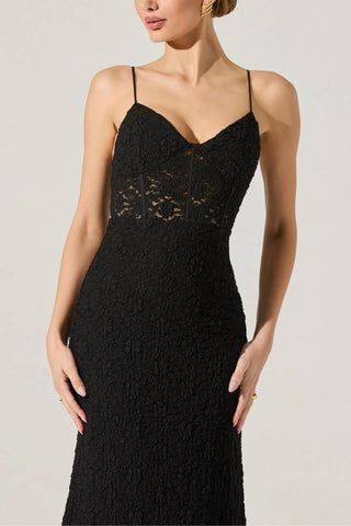 Astr - Women's Floral Lace Knit Dress